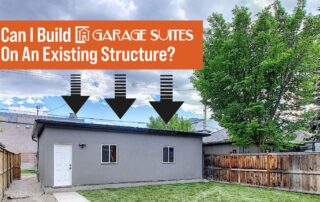 Can I build a garage suite on top of an existing structure in Calgary?